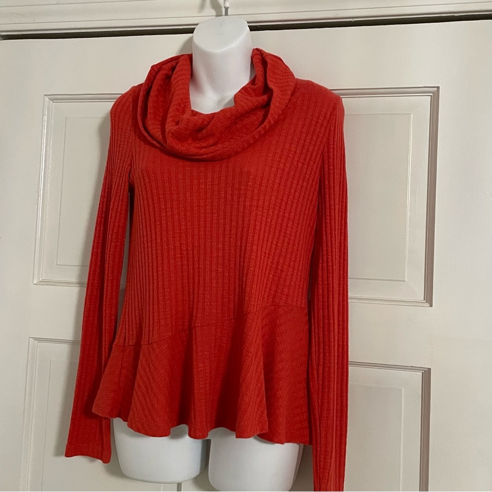 Maeve‎ by Anthropologie Winterscope Peplum Cowlneck Sweater